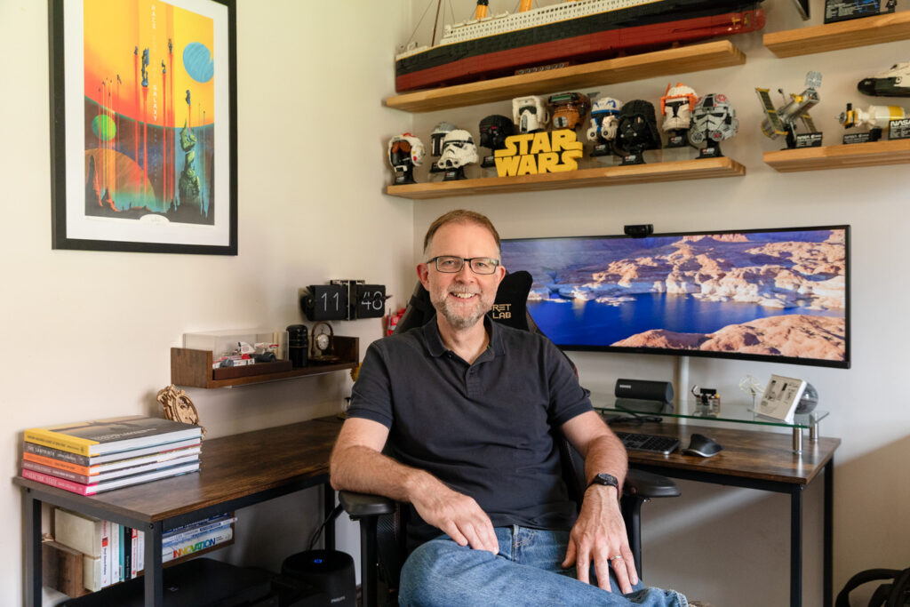Gary Rist's home workspace.